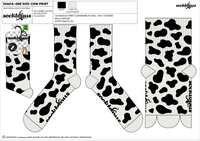 Cow Print Athletic Socks
