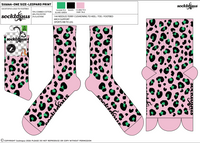 Leopard Print Athletic Socks