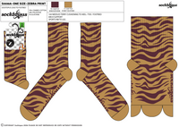 Zebra Print Athletic Socks