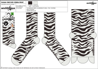 Zebra Print Athletic Socks