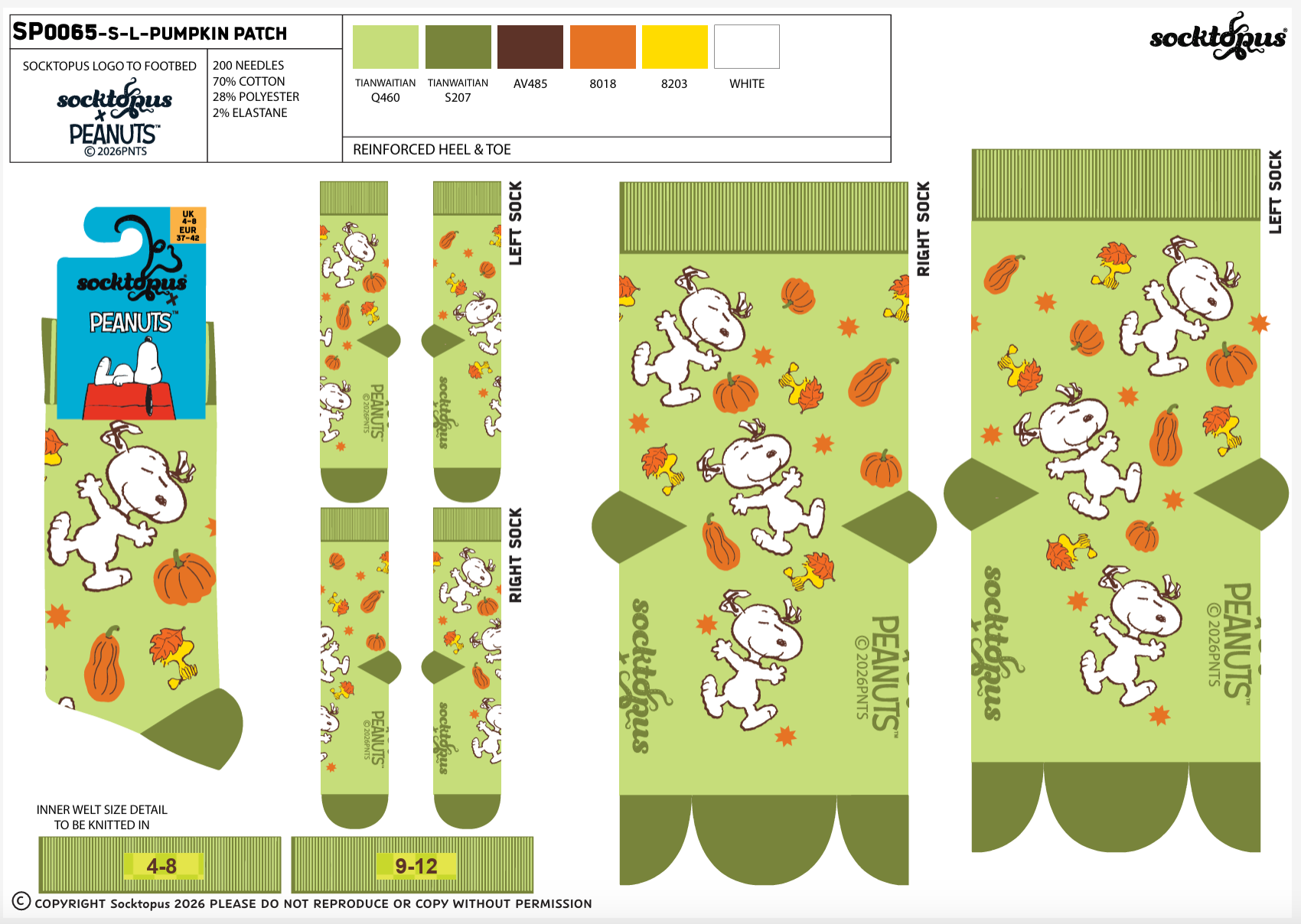 Pumpkin Patch Socks - Peanuts