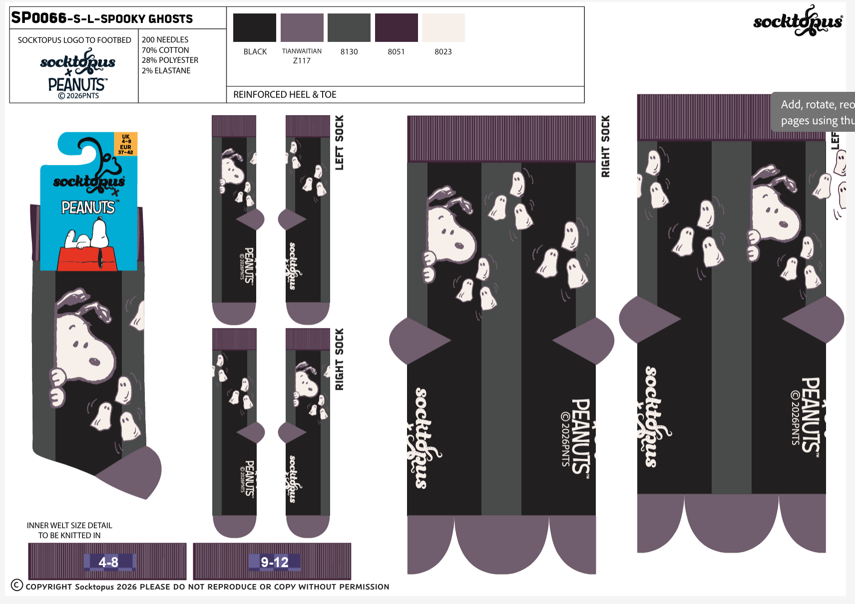 Spooky Ghosts Socks - Peanuts