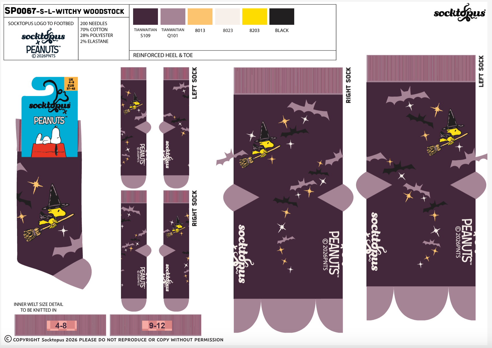 Witchy Woodstock Socks - Peanuts