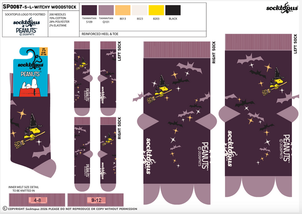 Witchy Woodstock Socks - Peanuts