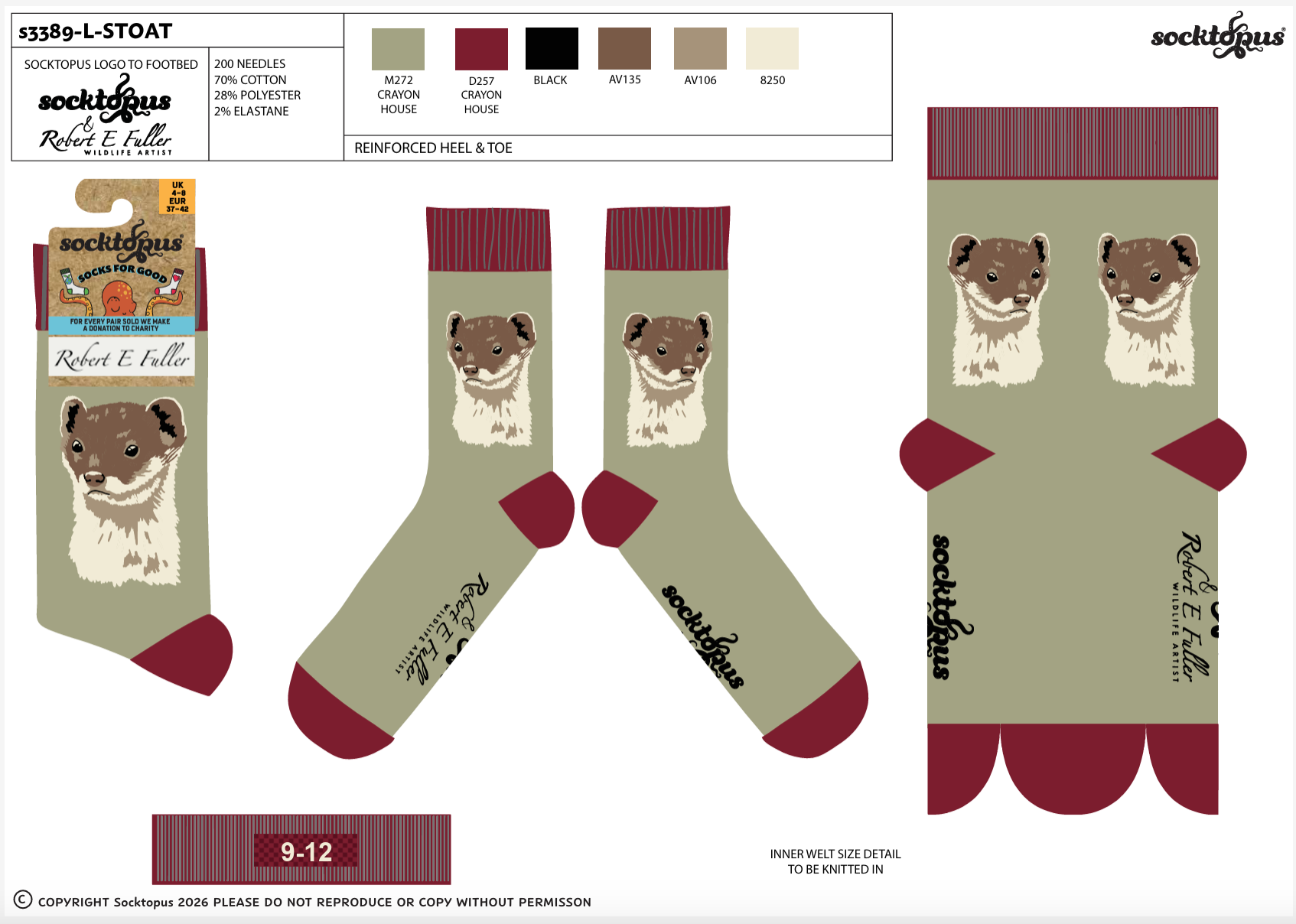 Stoat Socks - Robert E Fuller