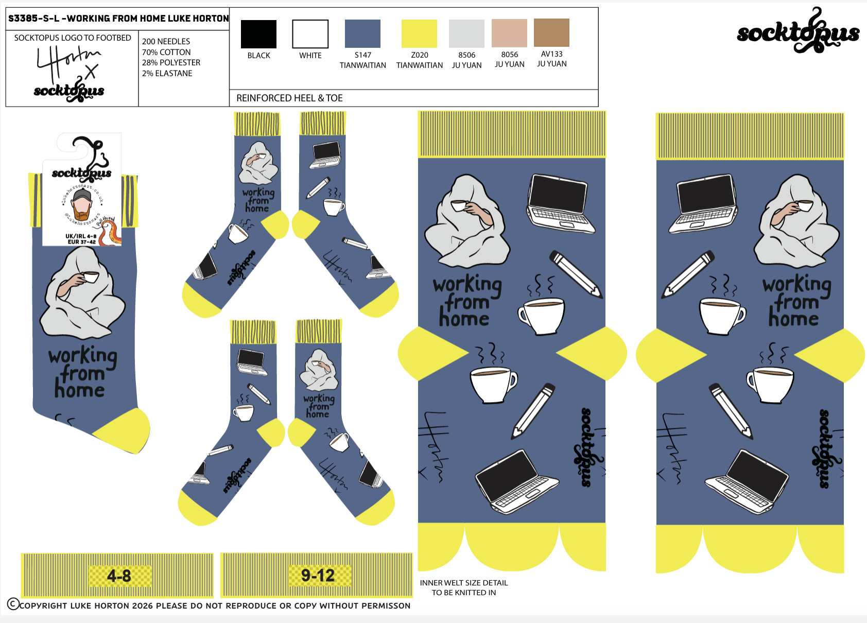 Working From Home Socks - Luke Horton