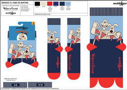 UK Bunting Socks - Wallace and Gromit