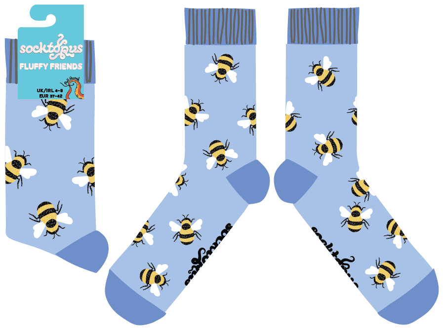 Fluffy Bees Socks