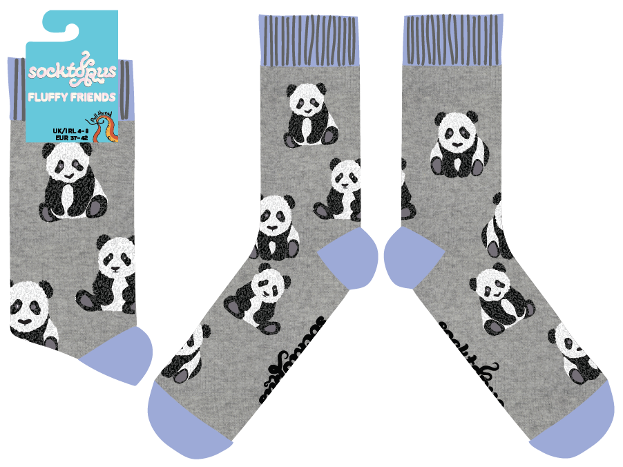 Fluffy Panda Socks