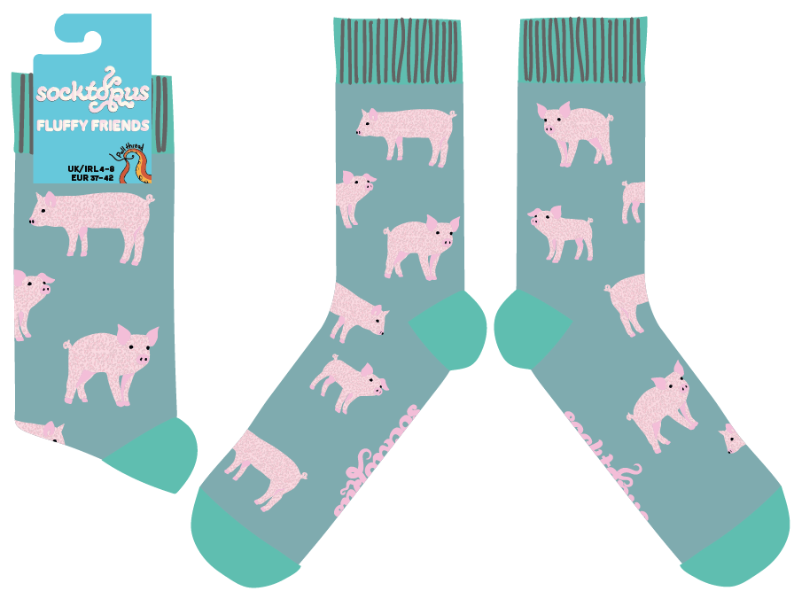 Fluffy Piglet Socks