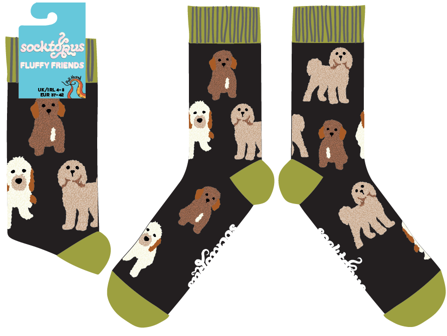 Fluffy Cockapoo Socks