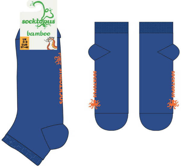 Blue Lagoon - Bamboo Colours Trainer Socks
