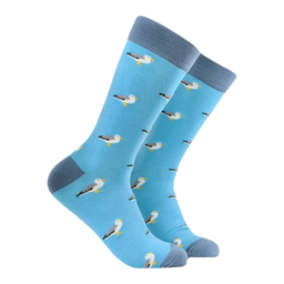Seagulls Bamboo Socks - LARGE BLUE