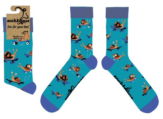 Snail Socks - Snail Boarder