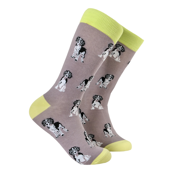 Spaniel Socks - LARGE GREY