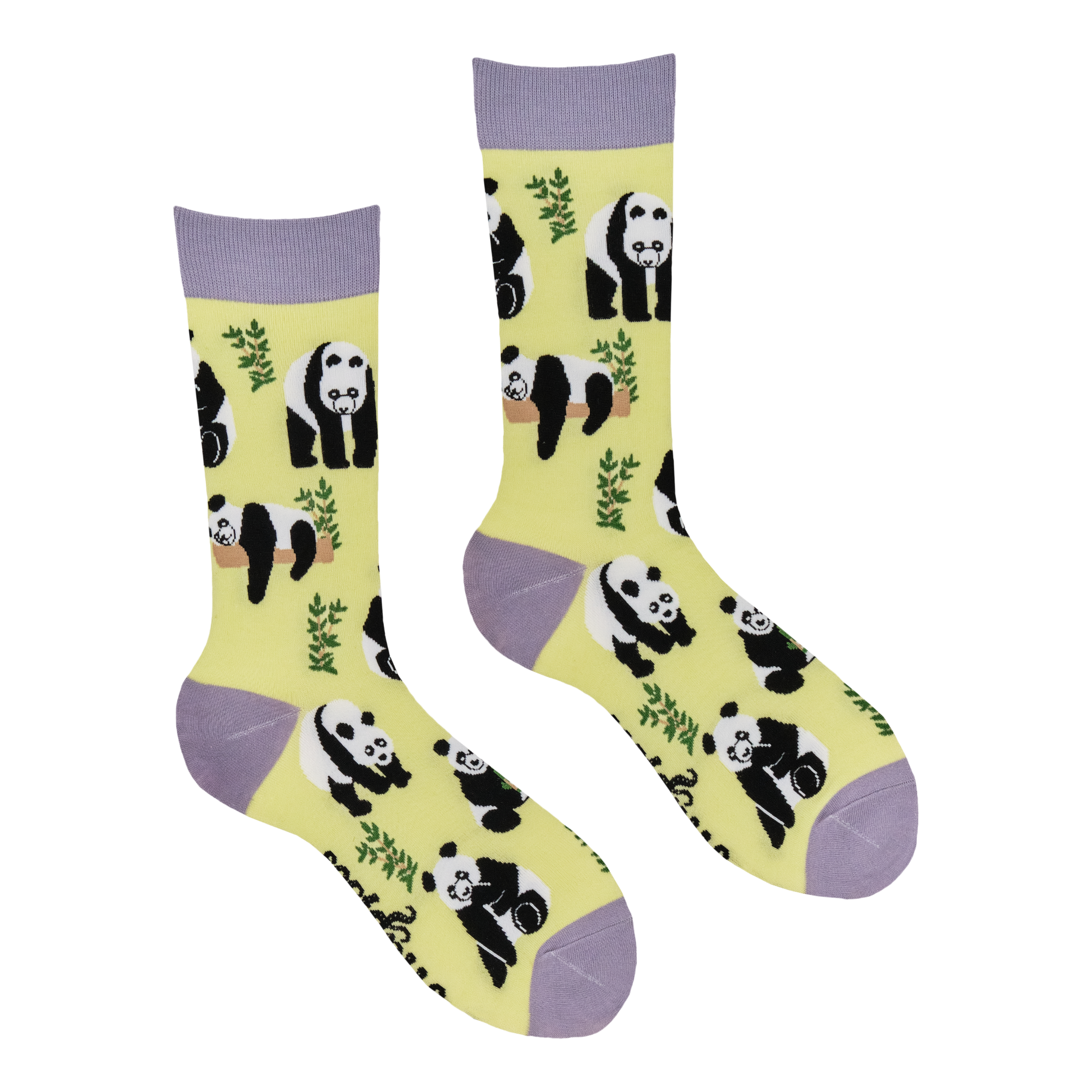Panda Socks - Stu-Pandous (SOFT LIME)