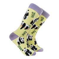 Panda Socks - Stu-Pandous (SOFT LIME)