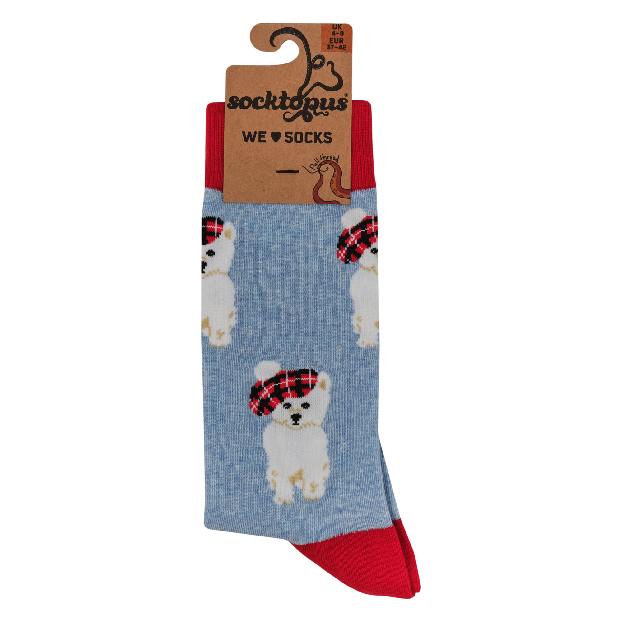 Tartan Westie Dog Socks