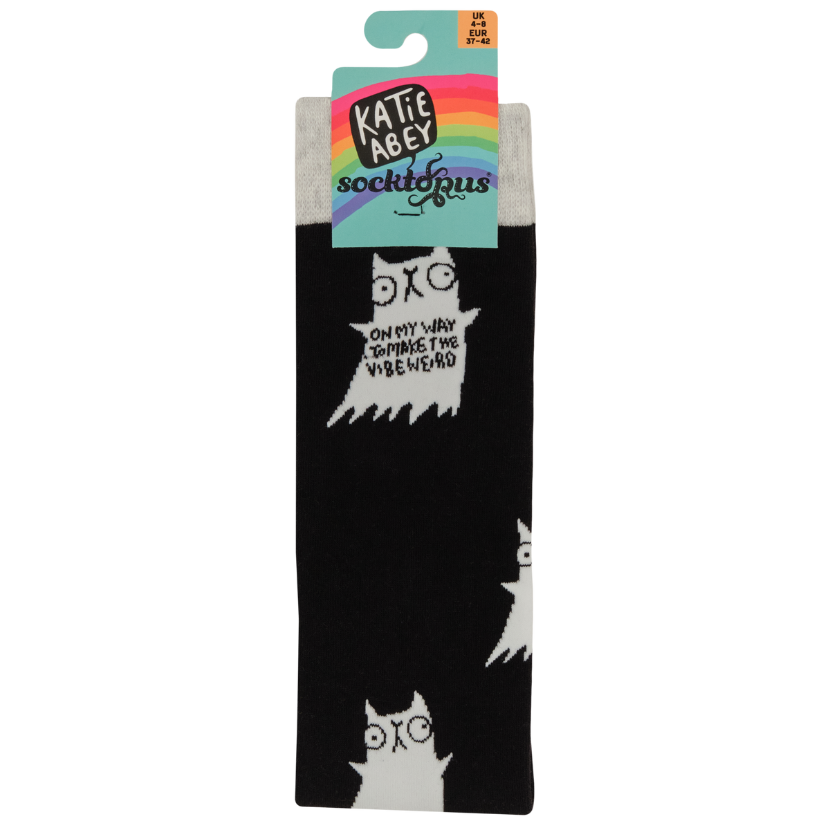 On My Way to Make the Vibe Weird Knee High Socks - Socktopus X Katie Abey