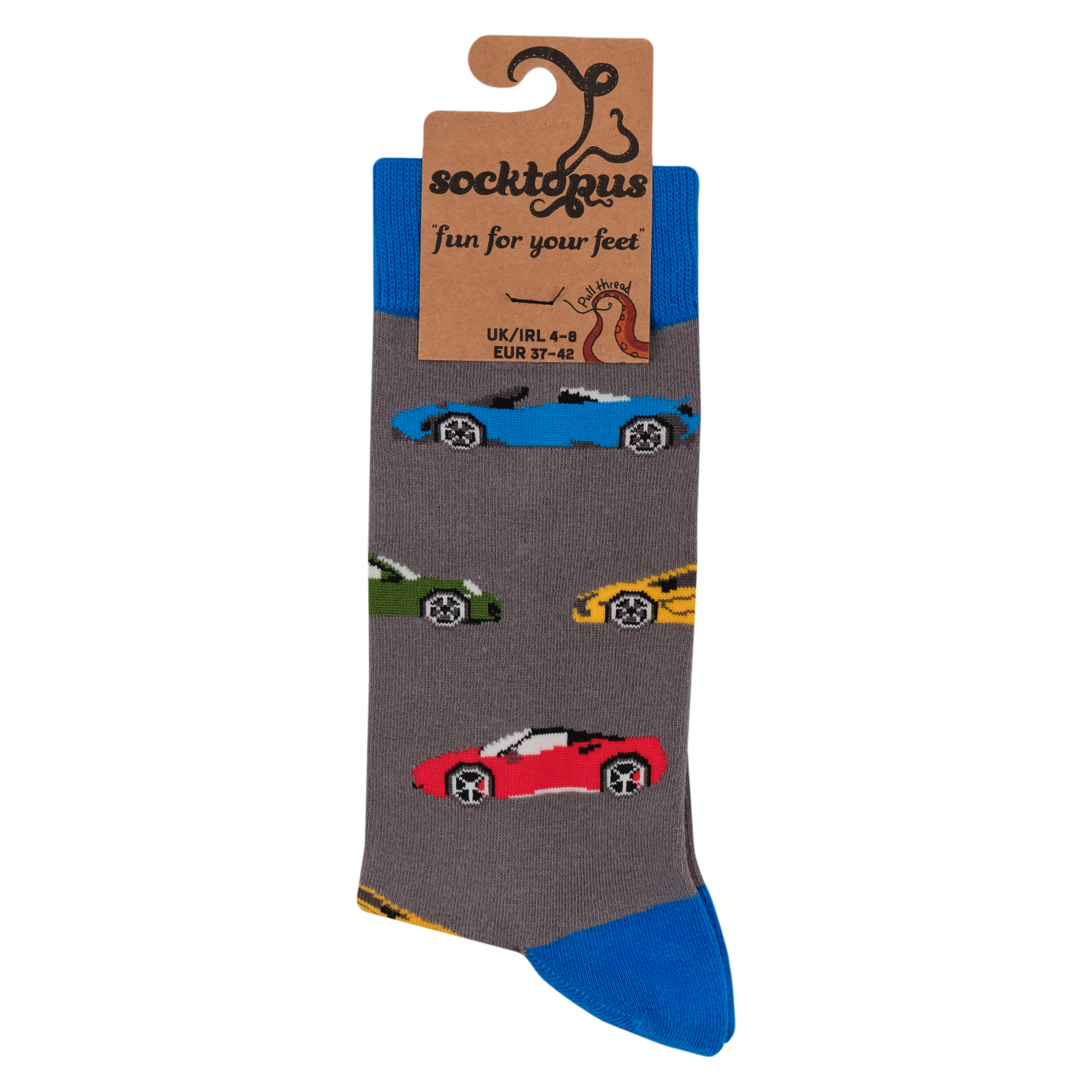 Race Car Socks - Toe Fast, Toe Furious