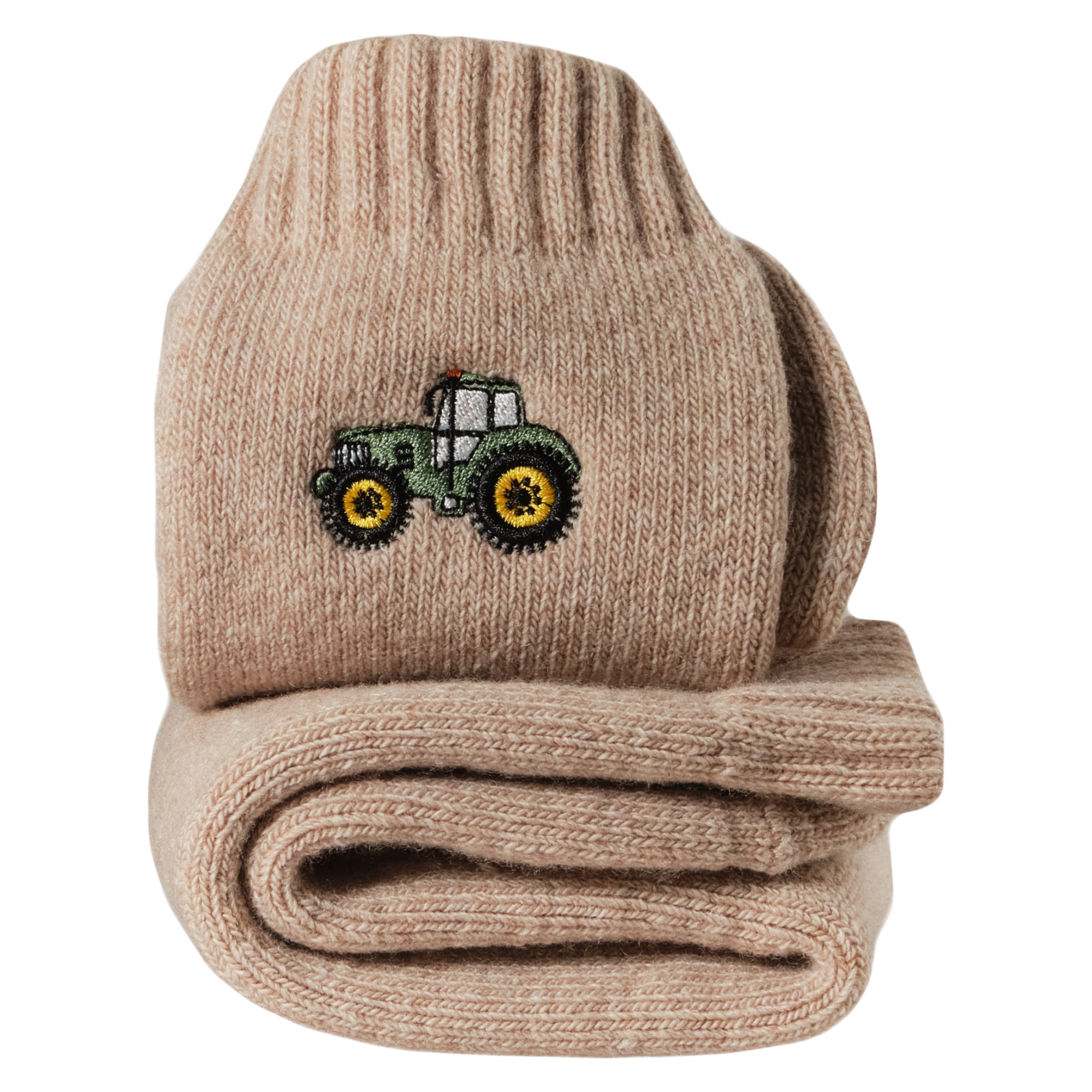 Tractor Embroidered Boot Socks