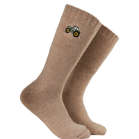 Tractor Embroidered Boot Socks