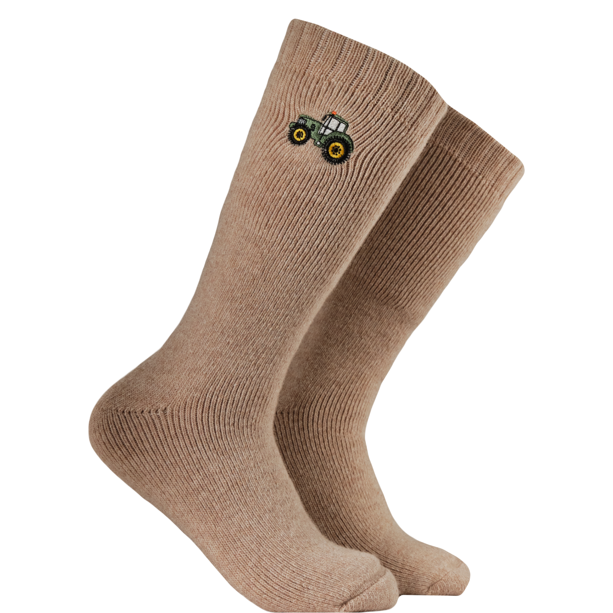 Tractor Embroidered Boot Socks