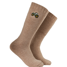 Tractor Embroidered Boot Socks