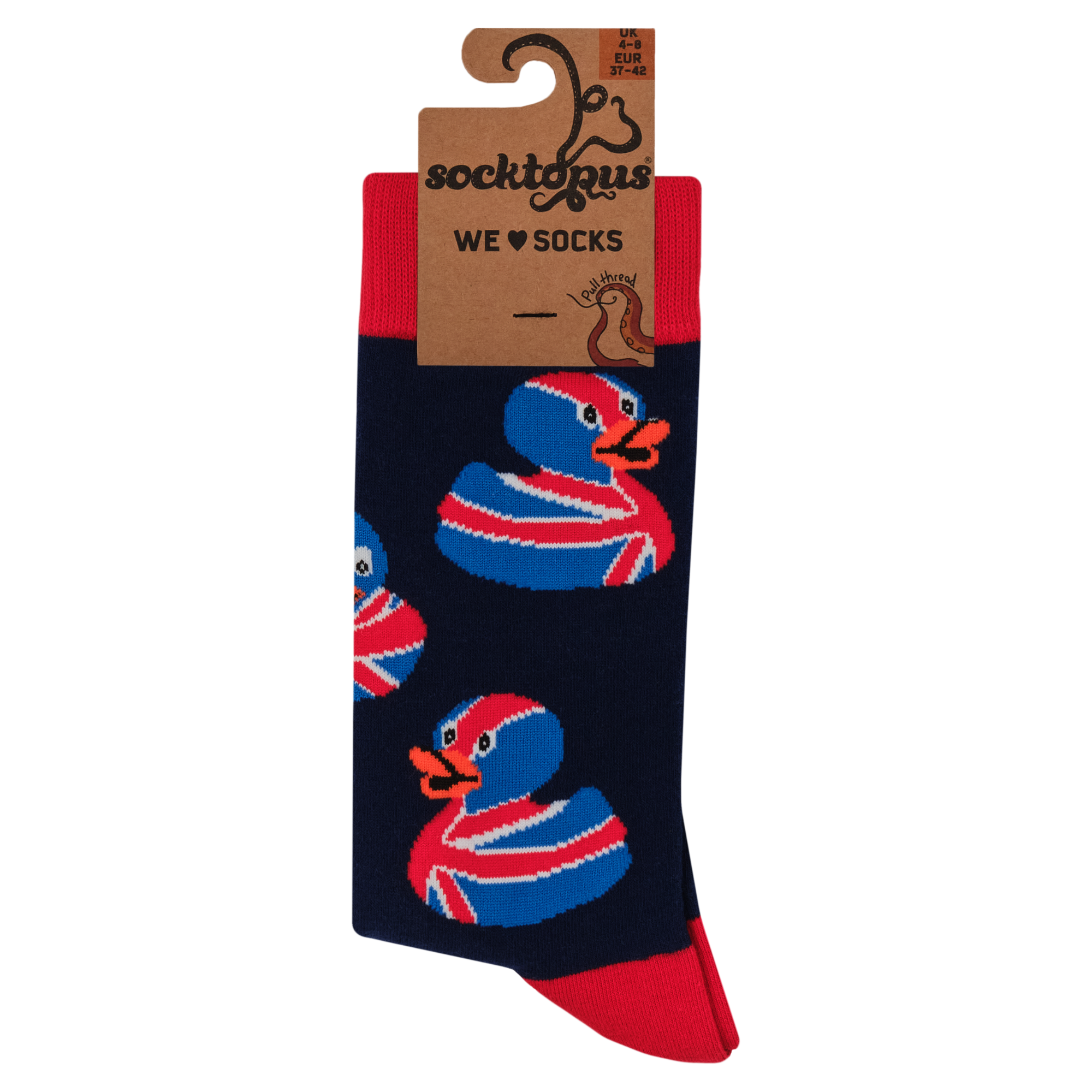 Union Jack Rubber Duck Socks
