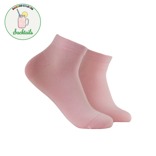 Pink Lemonade - Bamboo Colours Trainer Socks