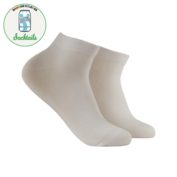 Cream Soda - Bamboo Colours Trainer Socks