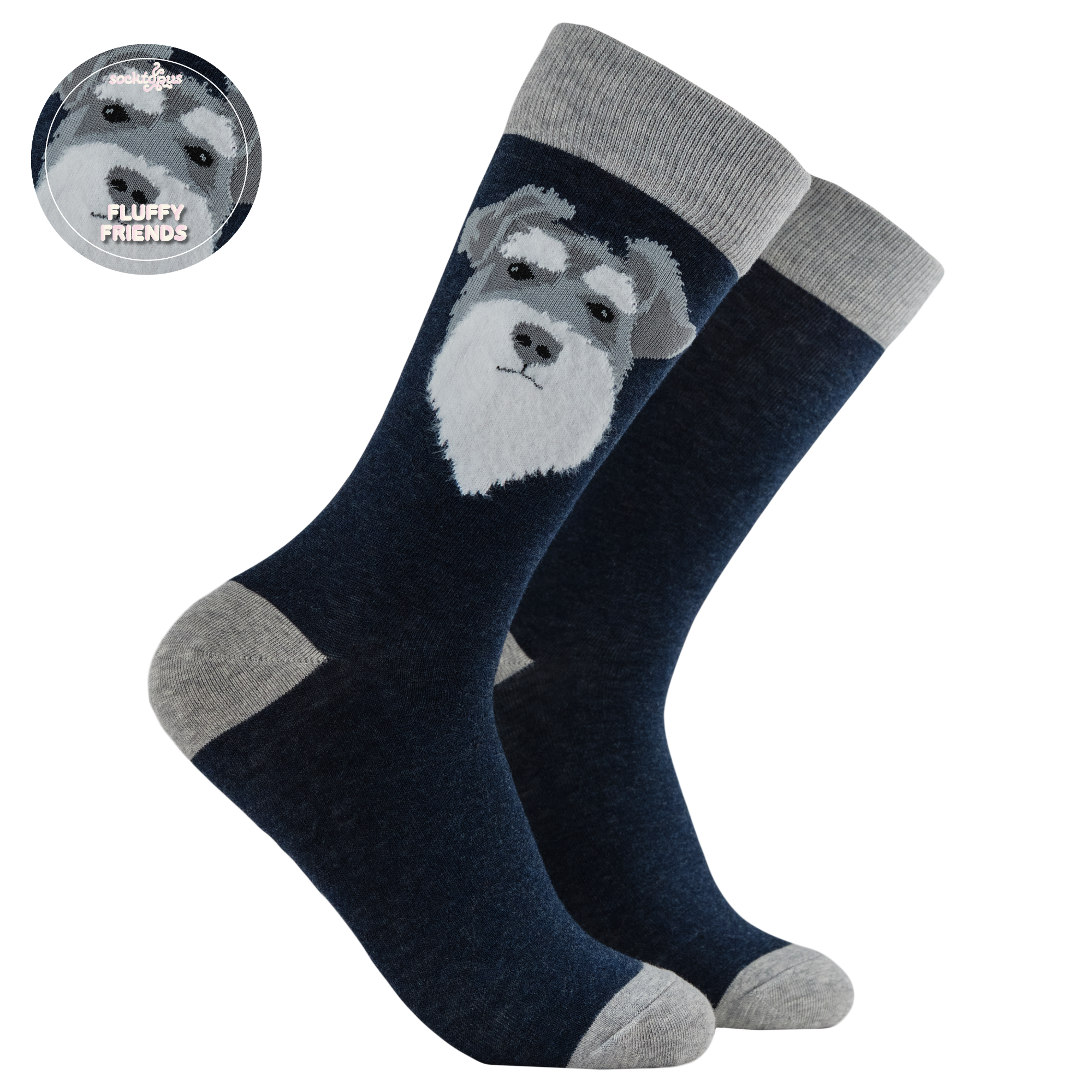 Fluffy Wowza Schnauzer Socks