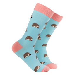Hedgehogs Bamboo Socks - PALE BLUE LARGE