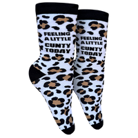 Feeling a Little Cunty Today White Socks - Small
