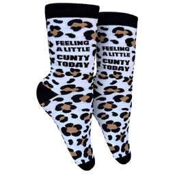 Feeling a Little Cunty Today White Socks - Small