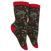 Bah Fucking Humbug Socks - Small