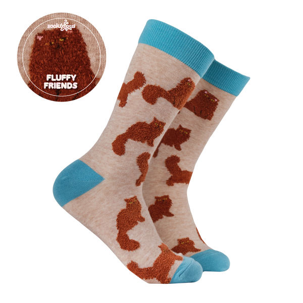 Fluffy Ginger Cats Socks