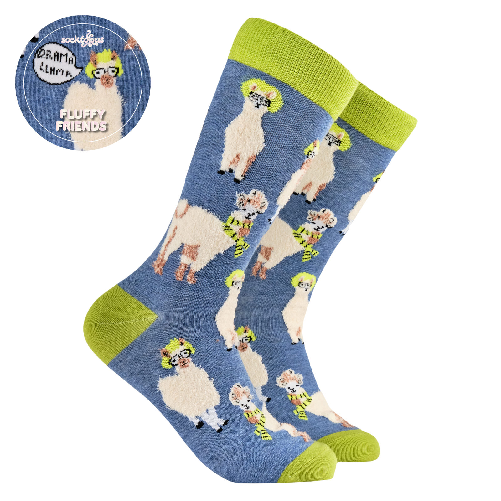 Fluffy Llama Drama Socks