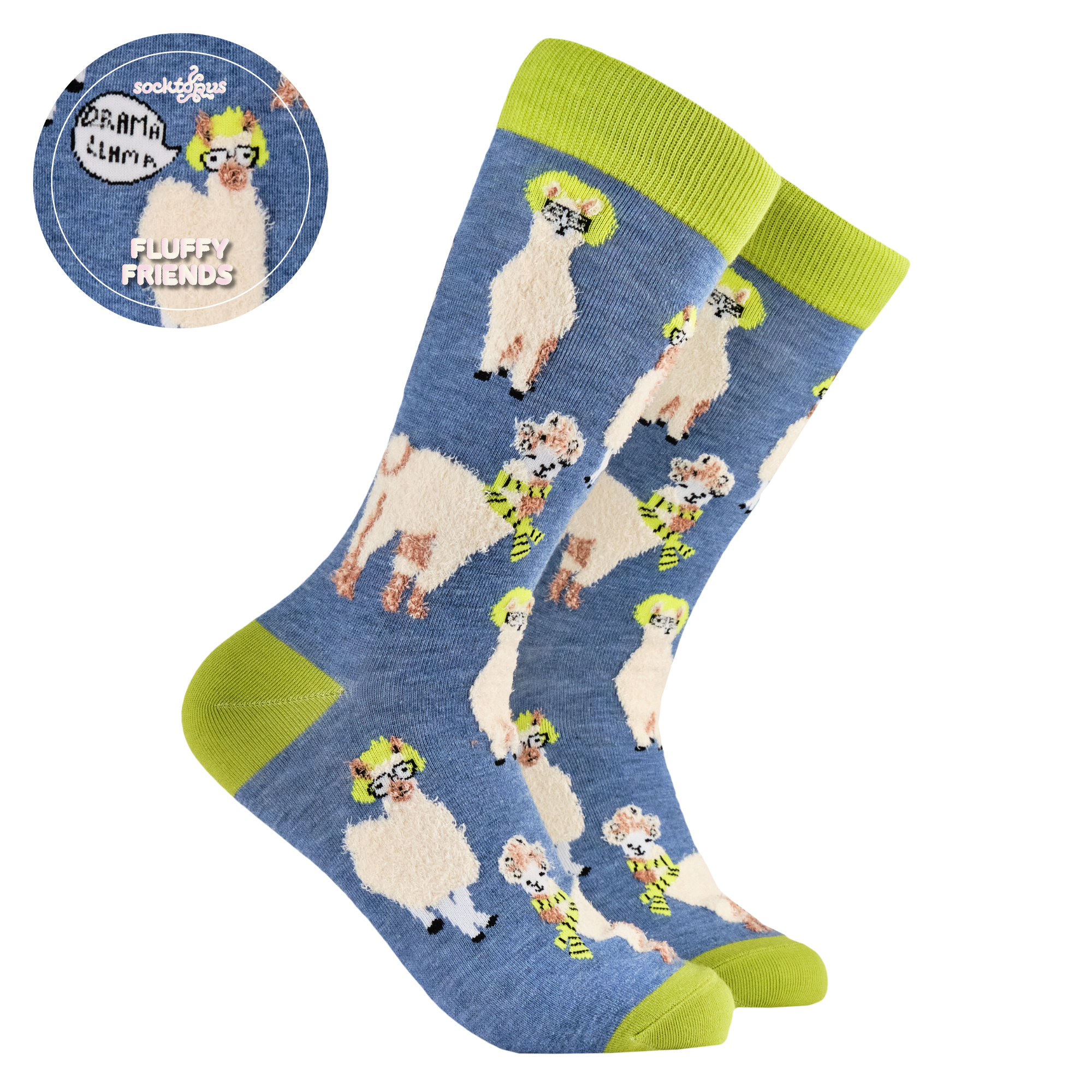 Fluffy Llama Drama Socks