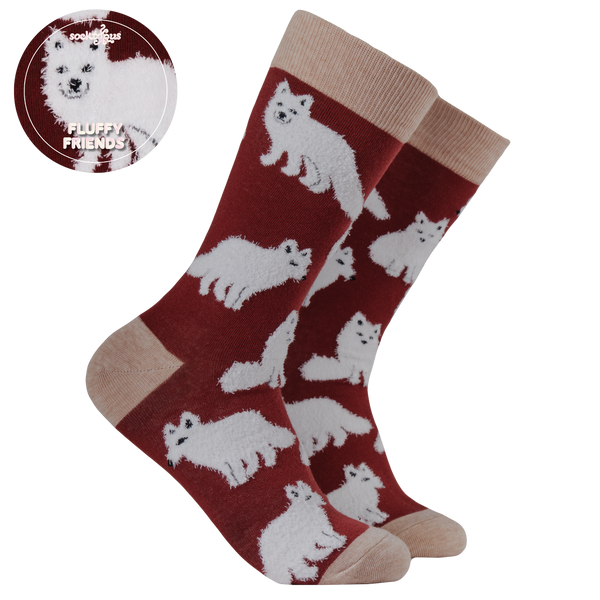 Fluffy Arctic Foxes Socks