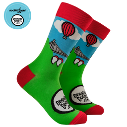 Dixon Does Doodles - Bristol Dino Bridge Socks