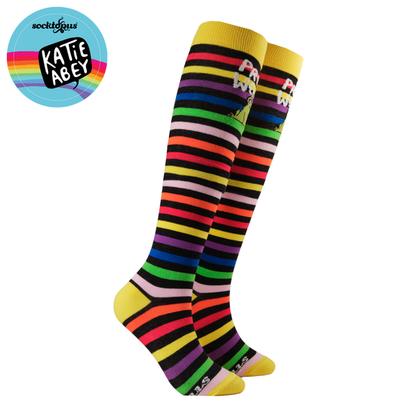 Proud Weirdo Over the Knee Socks - Socktopus X Katie Abey