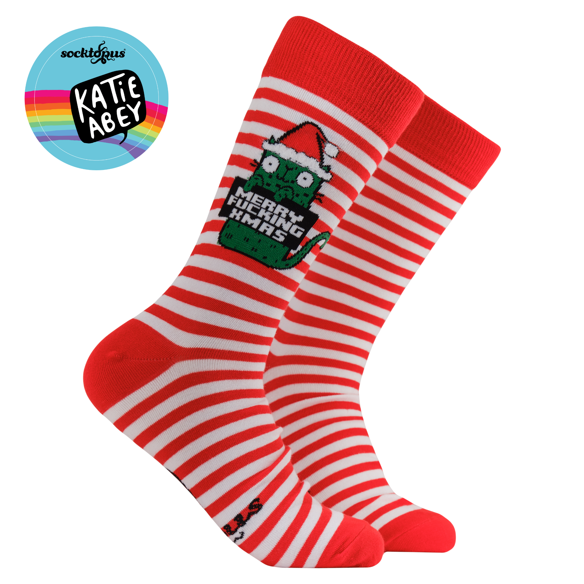 Merry Fucking XMAS Socks - Socktopus X Katie Abey