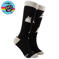 On My Way to Make the Vibe Weird Knee High Socks - Socktopus X Katie Abey