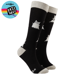 On My Way to Make the Vibe Weird Knee High Socks - Socktopus X Katie Abey