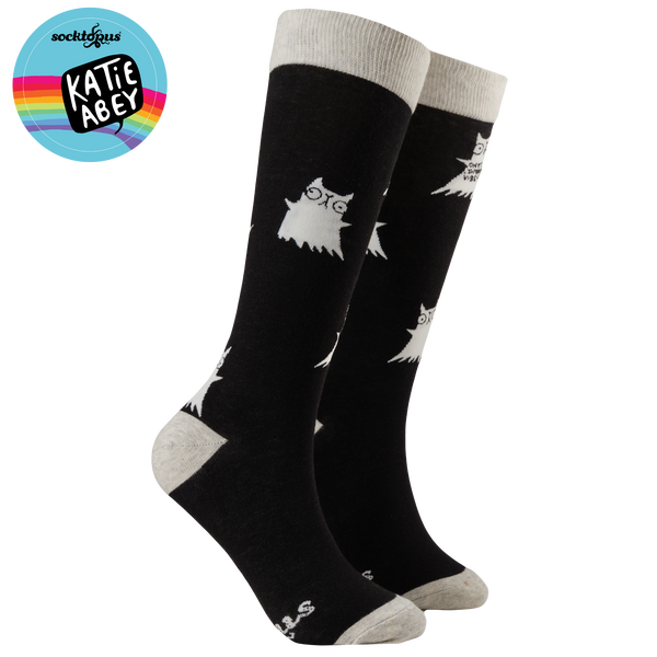 On My Way to Make the Vibe Weird Knee High Socks - Socktopus X Katie Abey