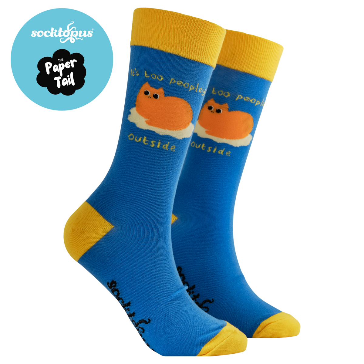 It's Too Peopley Outside Socks - Paper Tail