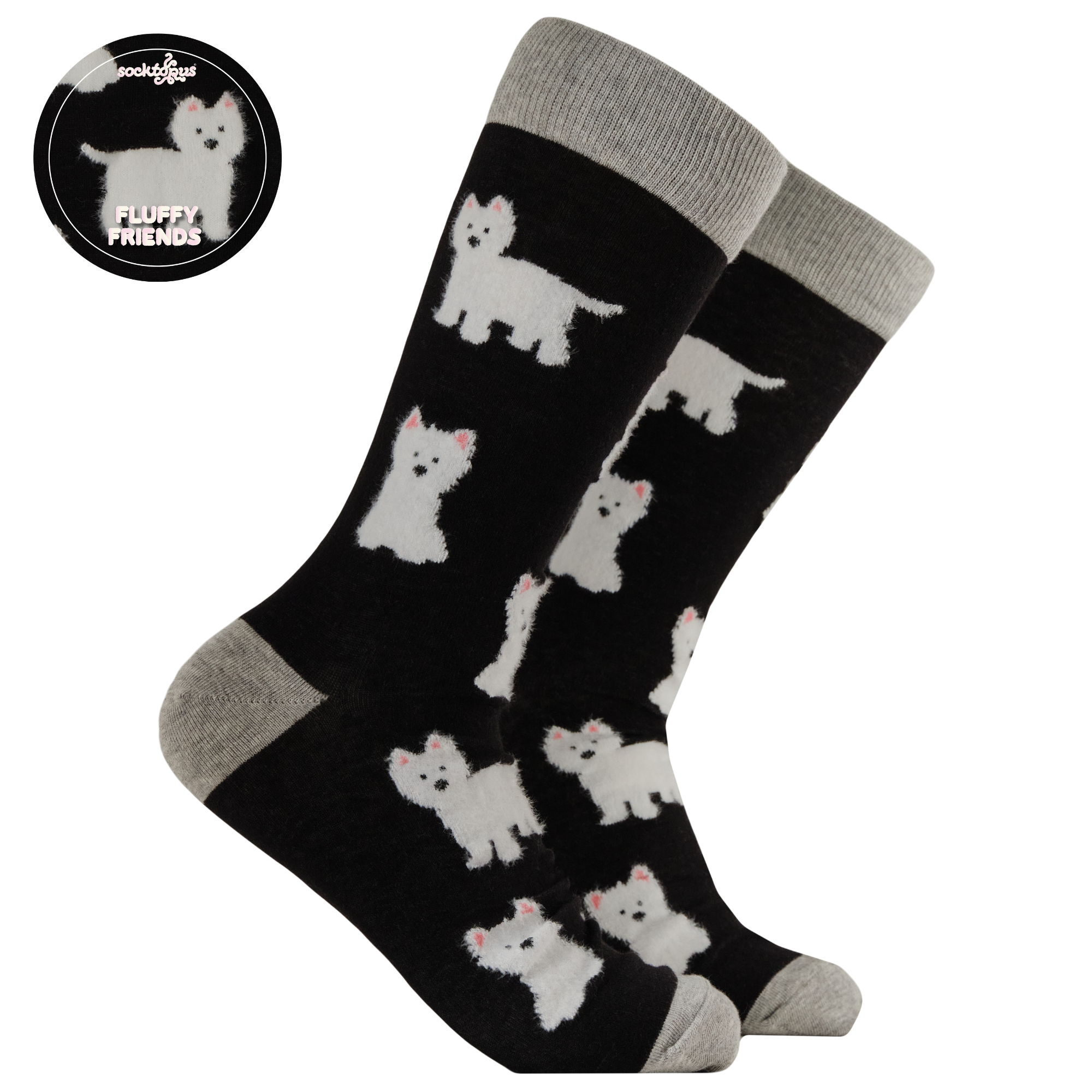 Fluffy Westies Socks