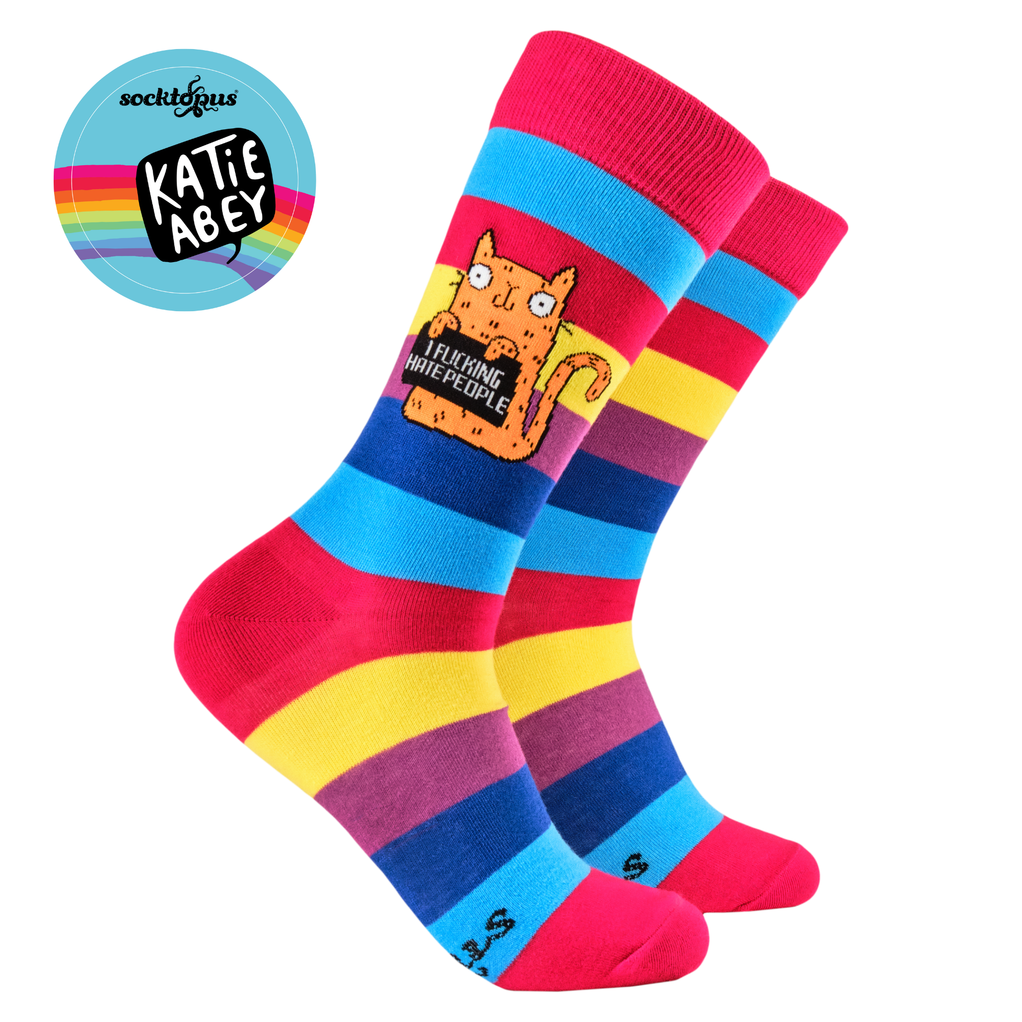 I Fucking Hate People Socks - Socktopus X Katie Abey