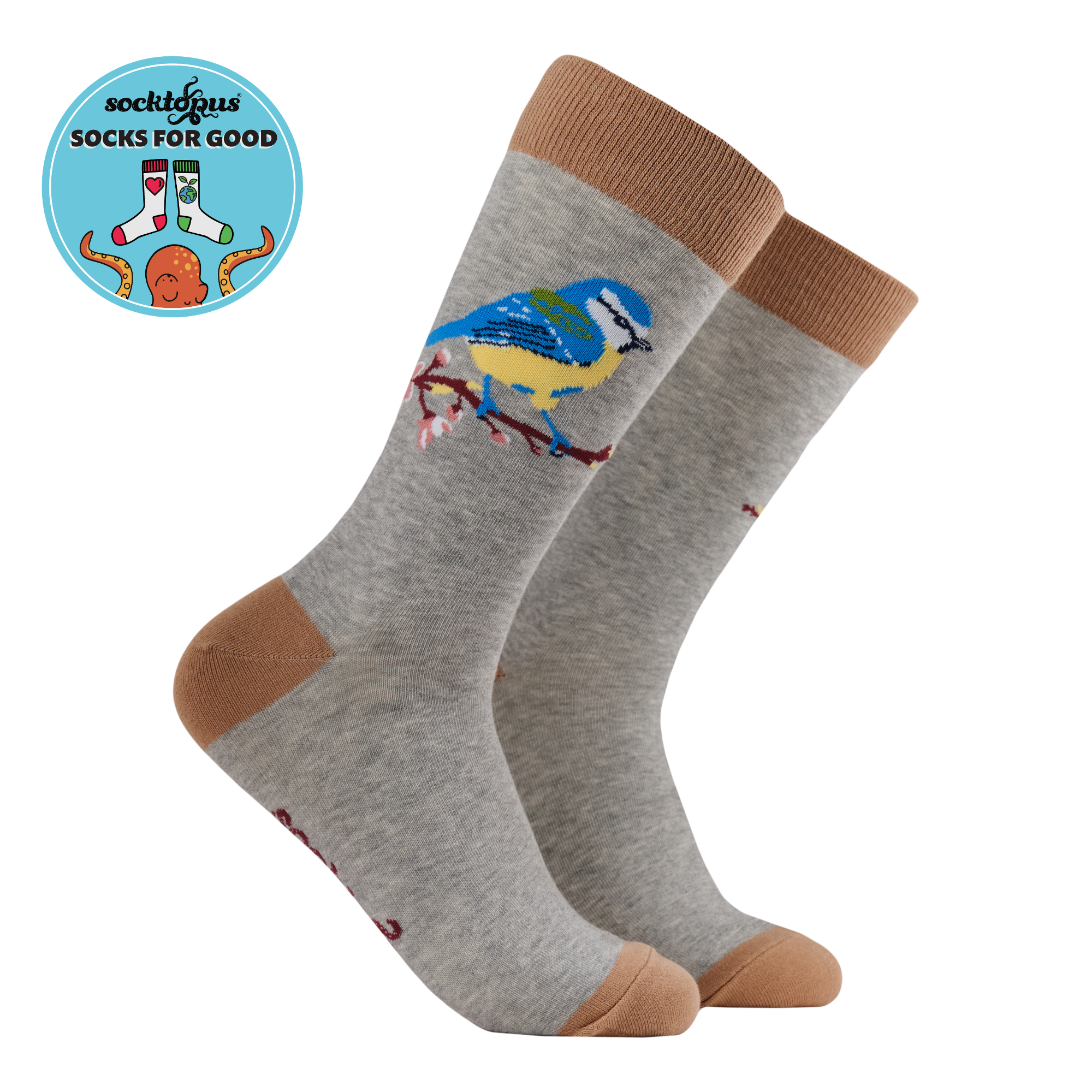 Blue Tit Socks - Robert E Fuller